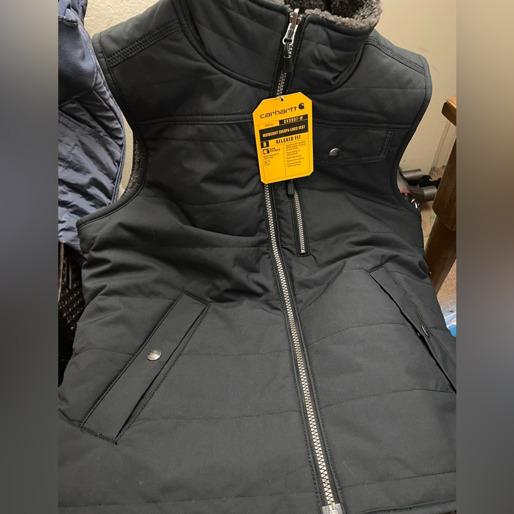 Carhartt 103907 - Women's Utility Vest - Sherpa Lined Medium Black/Gray